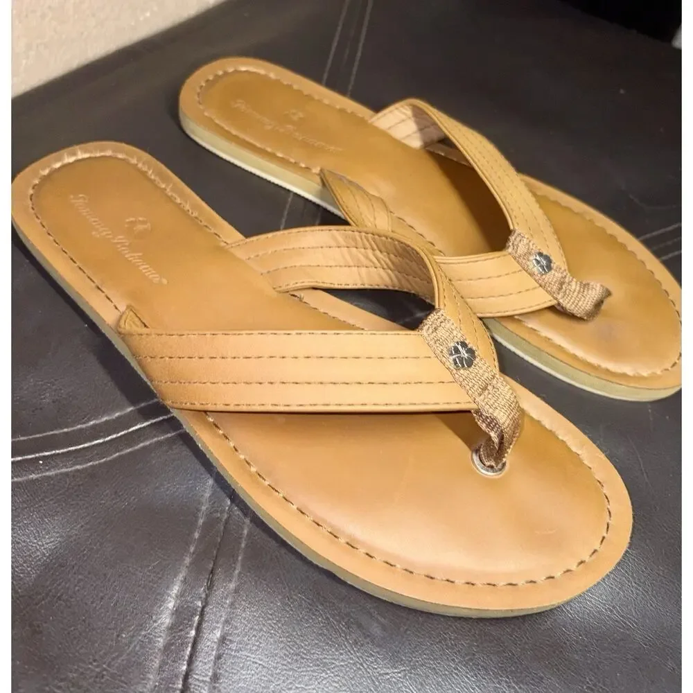 Tommy Bahama Women's Speedwell Size 10 Tan Thong Flat Sandals